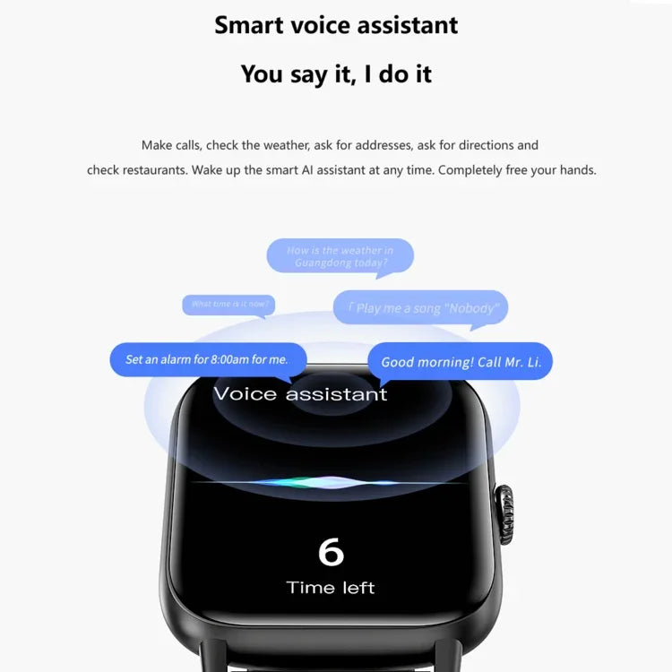 QS13 1,83 Zoll BT5.2 Smartwatch, unterstützt Bluetooth-Anrufe / Schlafüberwachung / Blutzuckermessung / Blutsauerstoffmessung / Herzfrequenzmessung / Blutdruckmessung