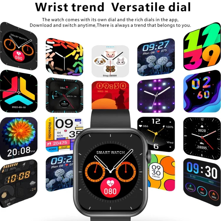 QX7 Pro 2,0 Zoll BT5.2 Smartwatch, unterstützt Bluetooth-Anrufe / Schlafüberwachung / Blutzuckermessung / Blutsauerstoffmessung / Temperaturmessung / Herzfrequenzmessung / Blutdruckmessung