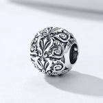S925 Sterling Silber Retro-Blumenperlen DIY Armband Halskette Accessoires