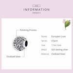 S925 Sterling Silber Retro-Blumenperlen DIY Armband Halskette Accessoires