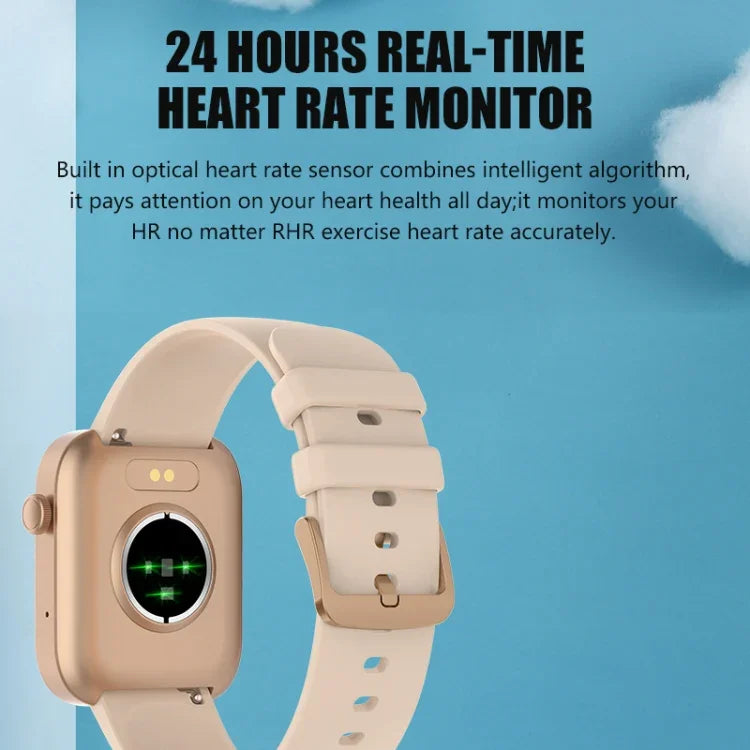 P43 Bluetooth-Smartwatch mit 1,8-Zoll-TFT-Bildschirm, unterstützt Herzfrequenzmessung und über 100 Sportmodi