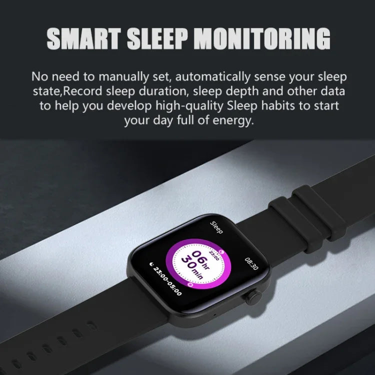 P43 Bluetooth-Smartwatch mit 1,8-Zoll-TFT-Bildschirm, unterstützt Herzfrequenzmessung und über 100 Sportmodi