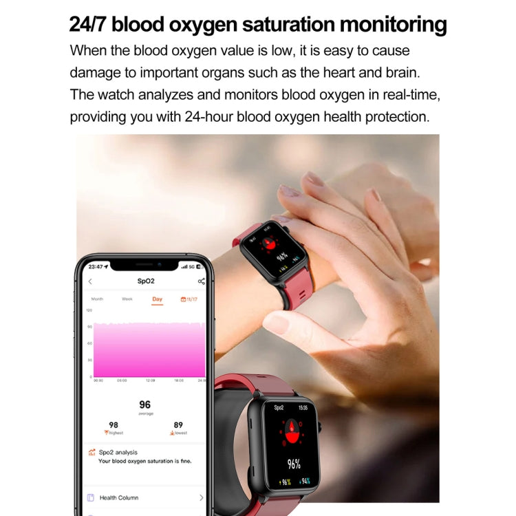 TK63 Smartwatch mit 1,91-Zoll-Farbdisplay und Luftpumpe, unterstützt Blutdruckmessung/EKG