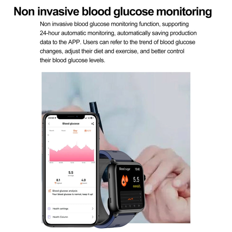 TK63 Smartwatch mit 1,91-Zoll-Farbdisplay und Luftpumpe, unterstützt Blutdruckmessung/EKG