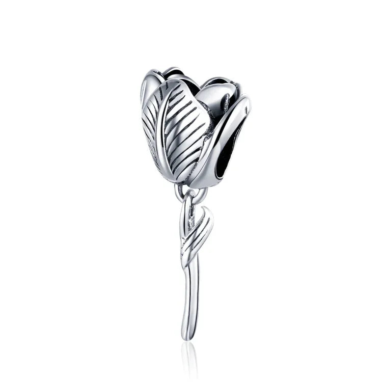 S925 Sterling Silber Tulpenperlen DIY Armband Halskette Zubehör