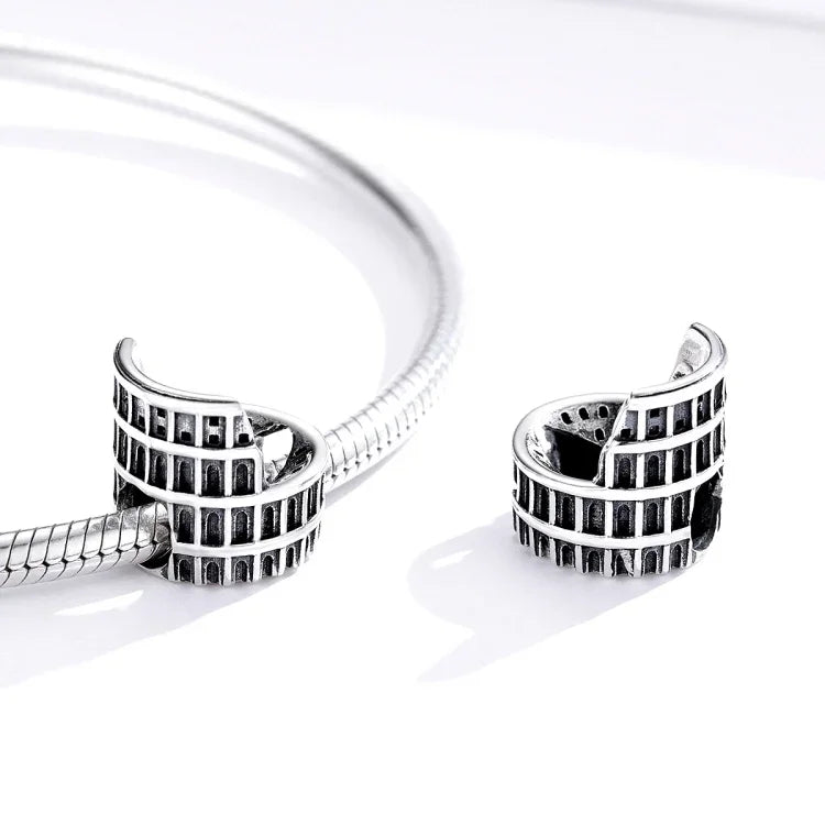 S925 Sterling Silber Colosseum Perlen DIY Armband Halskette Zubehör
