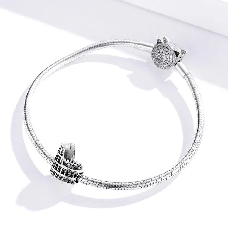 S925 Sterling Silber Colosseum Perlen DIY Armband Halskette Zubehör