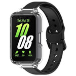 PC-Schutzhülle mit halber Abdeckung + Silikon-Uhrenarmband-Set, für Samsung Galaxy Fit 3