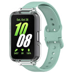 PC-Schutzhülle mit halber Abdeckung + Silikon-Uhrenarmband-Set, für Samsung Galaxy Fit 3