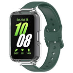 PC-Schutzhülle mit halber Abdeckung + Silikon-Uhrenarmband-Set, für Samsung Galaxy Fit 3