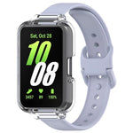 PC-Schutzhülle mit halber Abdeckung + Silikon-Uhrenarmband-Set, für Samsung Galaxy Fit 3