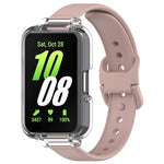 PC-Schutzhülle mit halber Abdeckung + Silikon-Uhrenarmband-Set, für Samsung Galaxy Fit 3