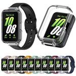 PC-Schutzhülle mit halber Abdeckung + Silikon-Uhrenarmband-Set, für Samsung Galaxy Fit 3