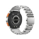 AK59 Smartwatch mit 1,43 Zoll AMLOED-Rundbildschirm und Stahlarmband