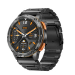 AK59 Smartwatch mit 1,43 Zoll AMLOED-Rundbildschirm und Stahlarmband