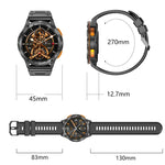 AK59 Smartwatch mit 1,43 Zoll AMLOED-Rundbildschirm und Stahlarmband