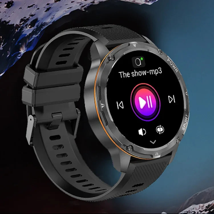 AK59 Smartwatch mit 1,43 Zoll AMLOED-Rundbildschirm und Stahlarmband