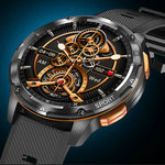AK59 Smartwatch mit 1,43 Zoll AMLOED-Rundbildschirm und Stahlarmband