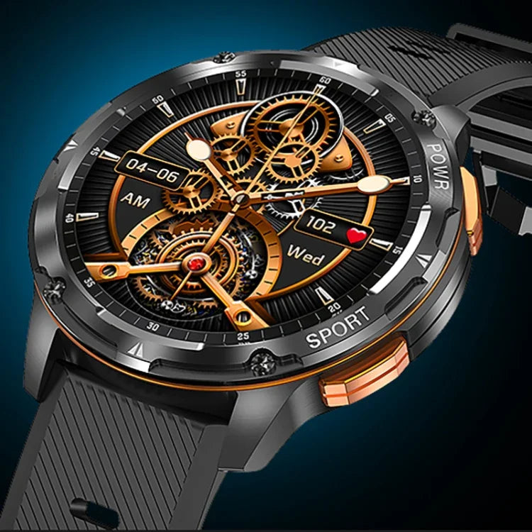 AK59 Smartwatch mit 1,43 Zoll AMLOED-Rundbildschirm und Stahlarmband