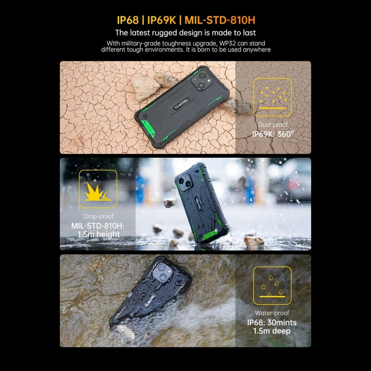 Oukitel WP32, IP68/IP69K, 5,93 Zoll, Android 13, Unisoc Tiger T606 Octa-Core-Prozessor, NFC, OTG, Netzwerk: 4G, 4 GB + 128 GB