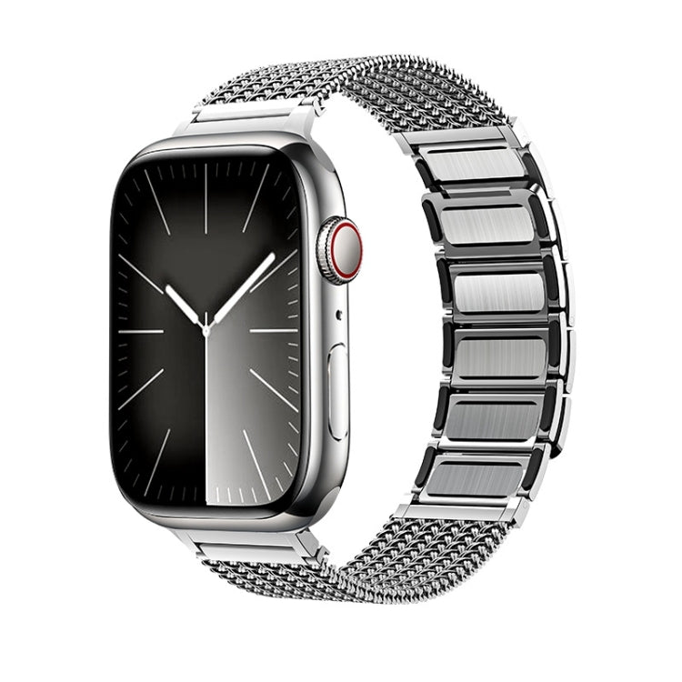 Magnetverschluss Geflochtenes Kettenarmband aus Edelstahl, für Apple Watch SE 40mm, für Apple Watch SE 44mm, für Apple Watch Series 6 40mm, für Apple Watch Series 6 44mm, für Apple Watch Series 5 44mm, für Apple Watch Series 5 40mm
