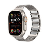 Magnetverschluss Geflochtenes Kettenarmband aus Edelstahl, für Apple Watch SE 40mm, für Apple Watch SE 44mm, für Apple Watch Series 6 40mm, für Apple Watch Series 6 44mm, für Apple Watch Series 5 44mm, für Apple Watch Series 5 40mm