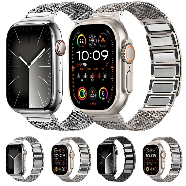 Magnetverschluss Geflochtenes Kettenarmband aus Edelstahl, für Apple Watch SE 40mm, für Apple Watch SE 44mm, für Apple Watch Series 6 40mm, für Apple Watch Series 6 44mm, für Apple Watch Series 5 44mm, für Apple Watch Series 5 40mm
