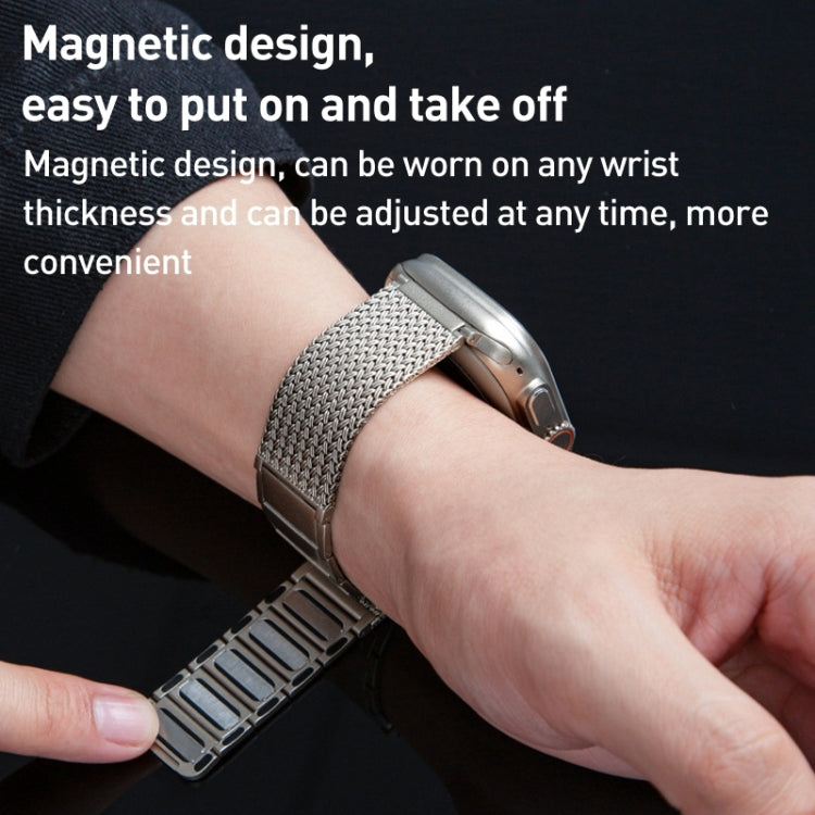 Magnetverschluss Geflochtenes Kettenarmband aus Edelstahl, für Apple Watch SE 40mm, für Apple Watch SE 44mm, für Apple Watch Series 6 40mm, für Apple Watch Series 6 44mm, für Apple Watch Series 5 44mm, für Apple Watch Series 5 40mm