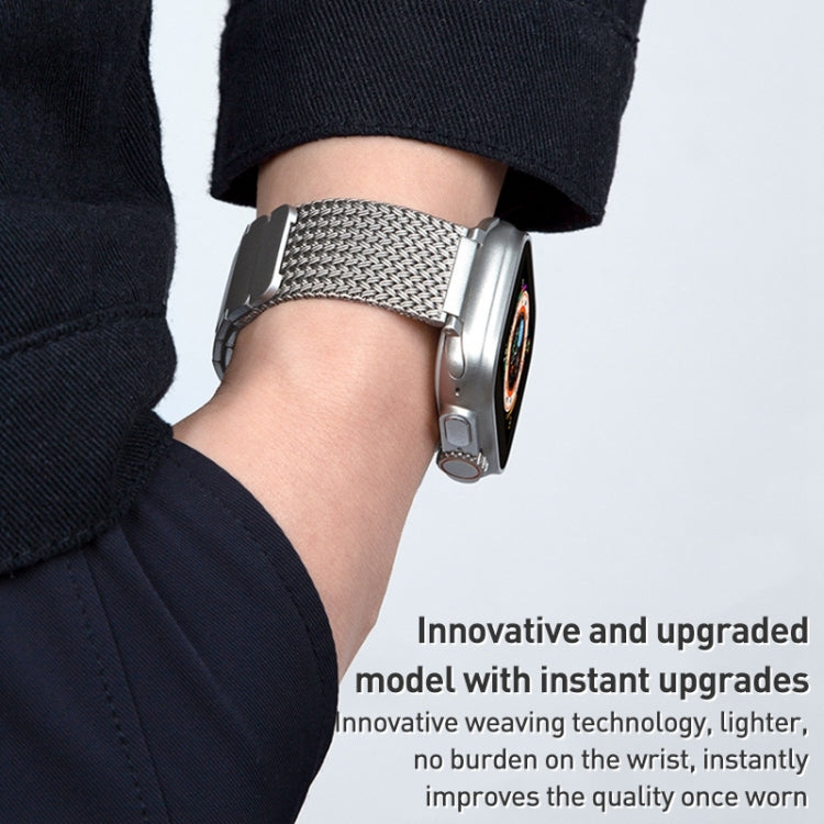 Magnetverschluss Geflochtenes Kettenarmband aus Edelstahl, für Apple Watch SE 40mm, für Apple Watch SE 44mm, für Apple Watch Series 6 40mm, für Apple Watch Series 6 44mm, für Apple Watch Series 5 44mm, für Apple Watch Series 5 40mm