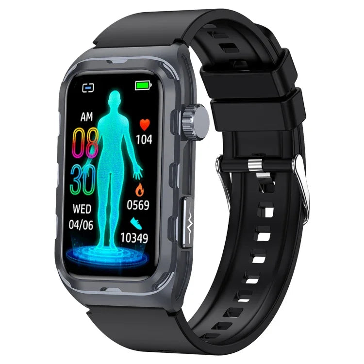 TK79 1,47 Zoll IP68 wasserdichte Smartwatch, unterstützt EKG-/Blutzucker-/Blutsauerstoffmessung/Harnsäuremessung