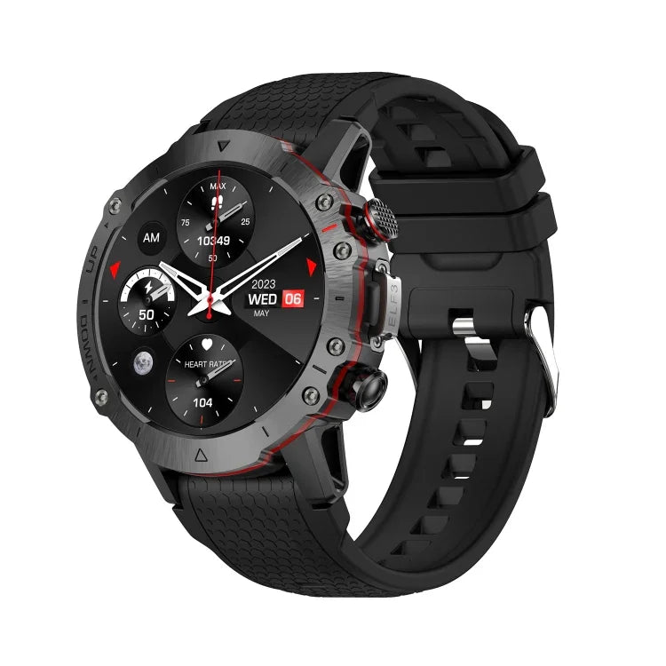ELF3 Smartwatch mit 1,39 Zoll TFT-Rundbildschirm, Silikonarmband und Unterstützung für Blutsauerstoffmessung