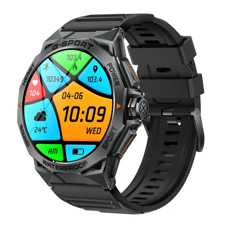 K62 Smartwatch mit 1,43 Zoll AMOLED-Rundbildschirm und Unterstützung für Bluetooth-Anrufe