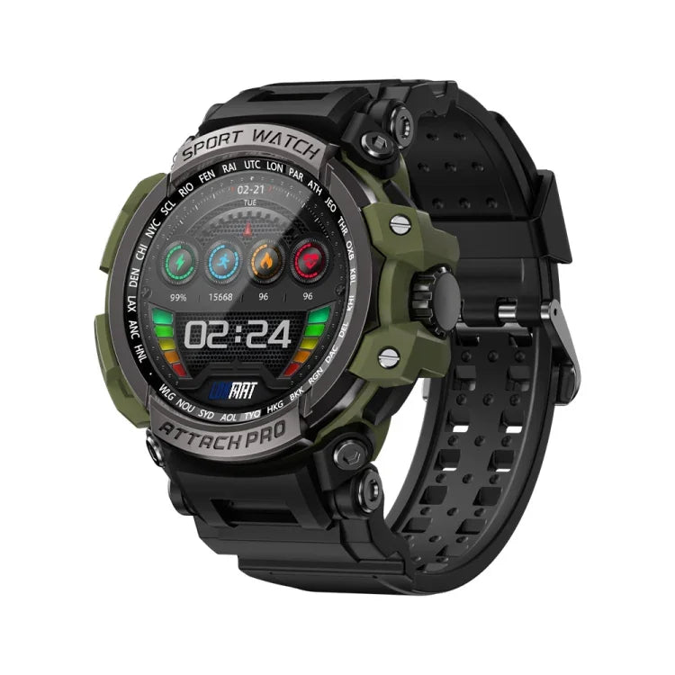 LOKMAT ATTACK Pro 1,39 Zoll BT5.1 Smartwatch, unterstützt Bluetooth-Anrufe / Schlafüberwachung / Herzfrequenzmessung / Blutdruckmessung