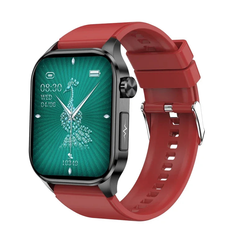 ET580 2,04 Zoll AMOLED-Bildschirm Sport-Smartwatch mit Unterstützung für Bluetooth-Anrufe und EKG-Funktion