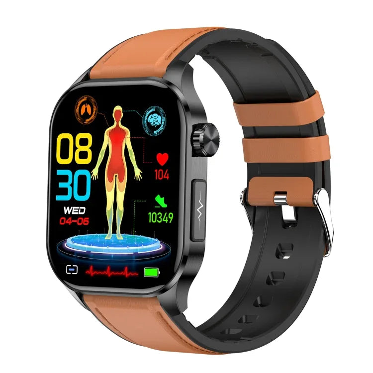 ET580 2,04 Zoll AMOLED-Bildschirm Sport-Smartwatch mit Unterstützung für Bluetooth-Anrufe und EKG-Funktion