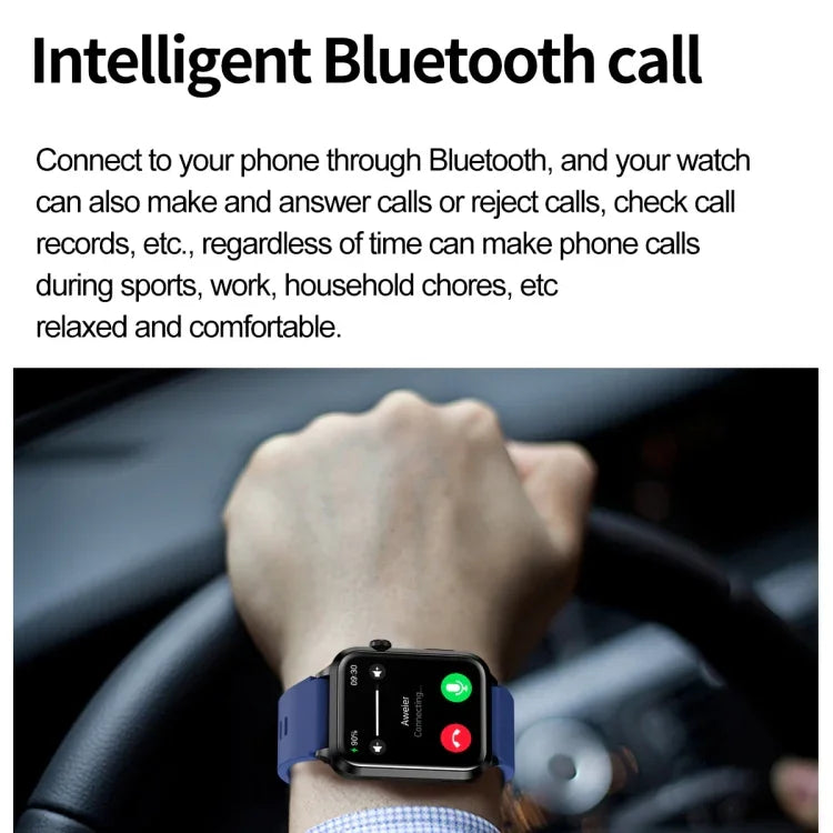 ET580 2,04 Zoll AMOLED-Bildschirm Sport-Smartwatch mit Unterstützung für Bluetooth-Anrufe und EKG-Funktion