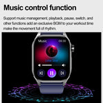 ET580 2,04 Zoll AMOLED-Bildschirm Sport-Smartwatch mit Unterstützung für Bluetooth-Anrufe und EKG-Funktion