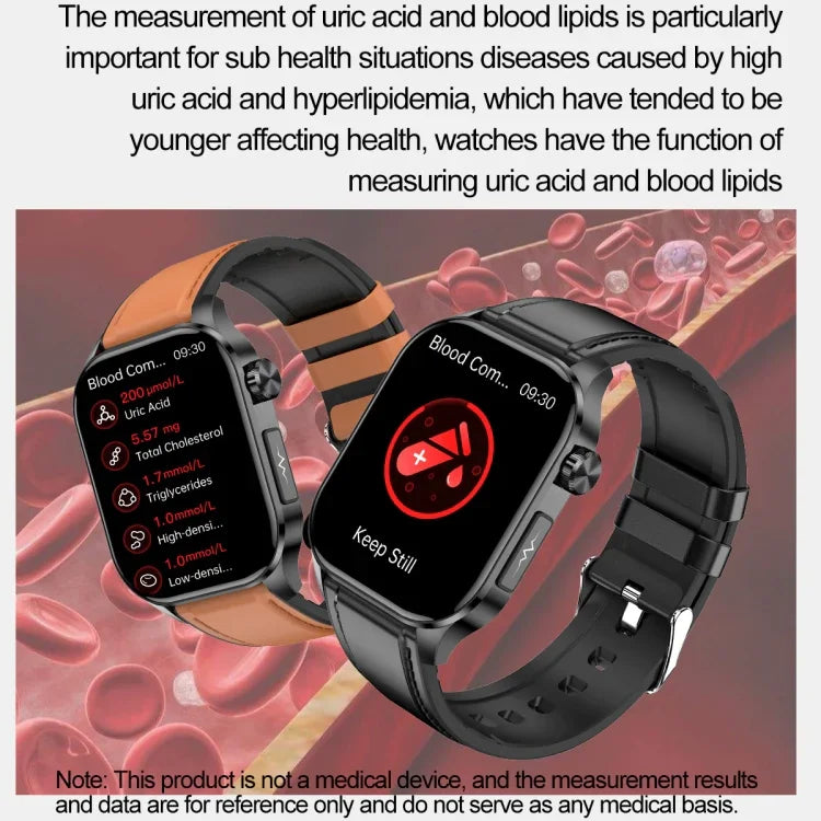 ET580 2,04 Zoll AMOLED-Bildschirm Sport-Smartwatch mit Unterstützung für Bluetooth-Anrufe und EKG-Funktion