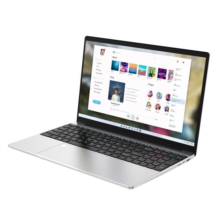 GXMO F152G 15,6 Zoll Laptop, Windows 11 Intel Alder Lake N95 Quad-Core, unterstützt Fingerabdruck-Entsperrung, 16 GB+512 GB