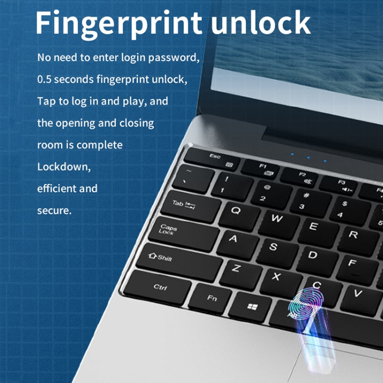 GXMO F152G 15,6 Zoll Laptop, Windows 11 Intel Alder Lake N95 Quad-Core, unterstützt Fingerabdruck-Entsperrung, 16 GB+512 GB