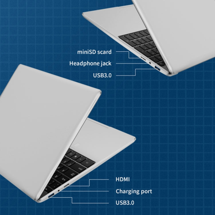 GXMO F152G 15,6 Zoll Laptop, Windows 11 Intel Alder Lake N95 Quad-Core, unterstützt Fingerabdruck-Entsperrung, 16 GB+512 GB