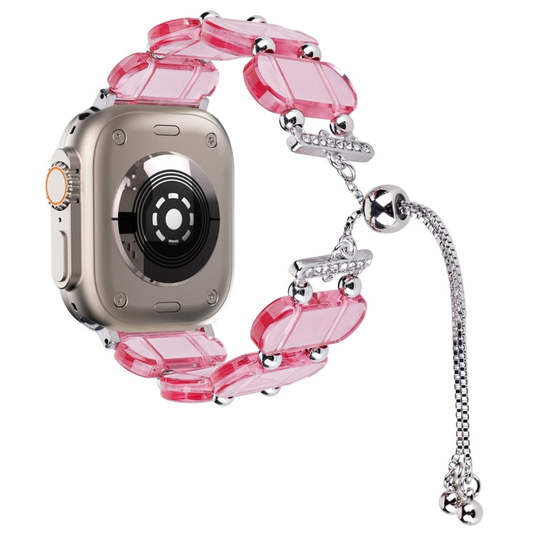 Harz-Retractable-Ketten-Uhrenarmband, für Apple Watch Ultra 2 49mm, für Apple Watch Series 9 45mm