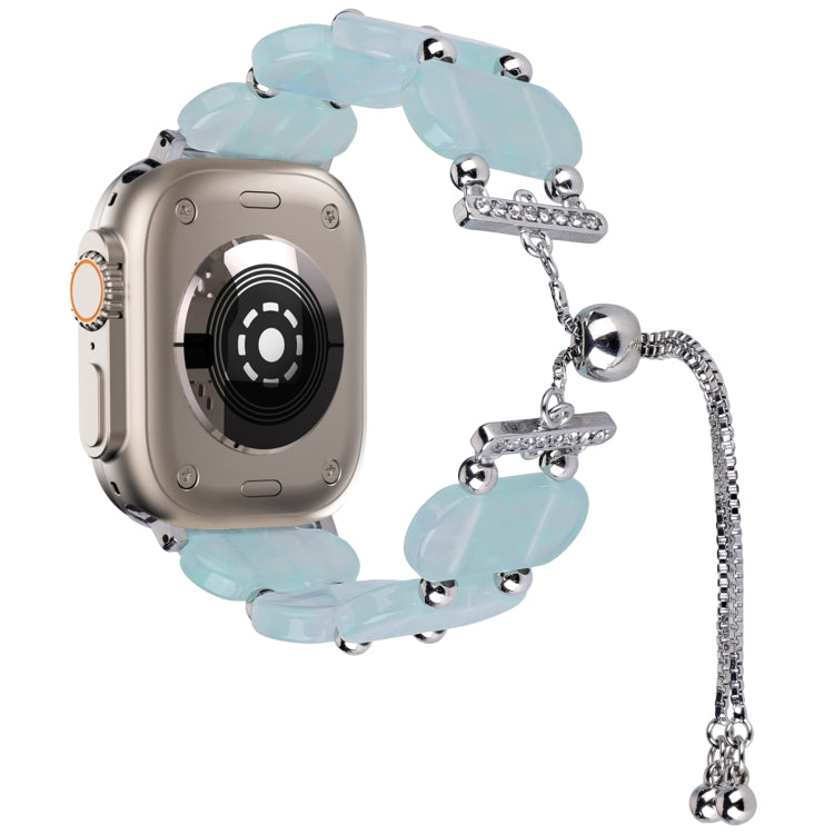 Harz-Retractable-Ketten-Uhrenarmband, für Apple Watch Ultra 2 49mm, für Apple Watch Series 9 45mm