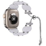 Harz-Retractable-Ketten-Uhrenarmband, für Apple Watch Ultra 2 49mm, für Apple Watch Series 9 45mm