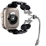Harz-Retractable-Ketten-Uhrenarmband, für Apple Watch Ultra 2 49mm, für Apple Watch Series 9 45mm