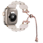 Harz-Retractable-Ketten-Uhrenarmband, für Apple Watch Ultra 2 49mm, für Apple Watch Series 9 45mm