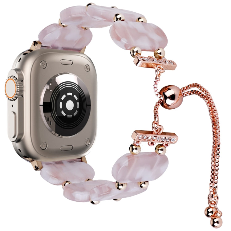 Harz-Retractable-Ketten-Uhrenarmband, für Apple Watch Ultra 2 49mm, für Apple Watch Series 9 45mm