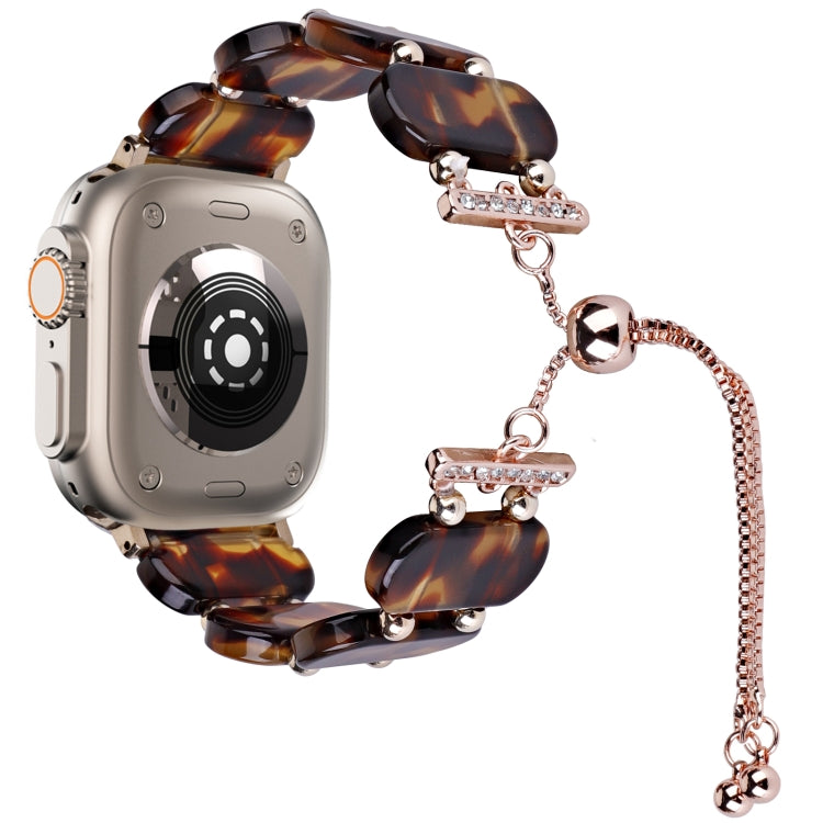Harz-Retractable-Ketten-Uhrenarmband, für Apple Watch Ultra 2 49mm, für Apple Watch Series 9 45mm
