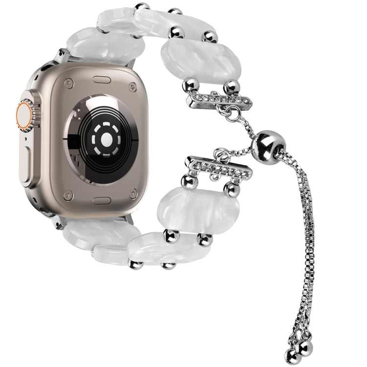 Harz-Retractable-Ketten-Uhrenarmband, für Apple Watch Series 9 41mm, für Apple Watch Ultra 49mm