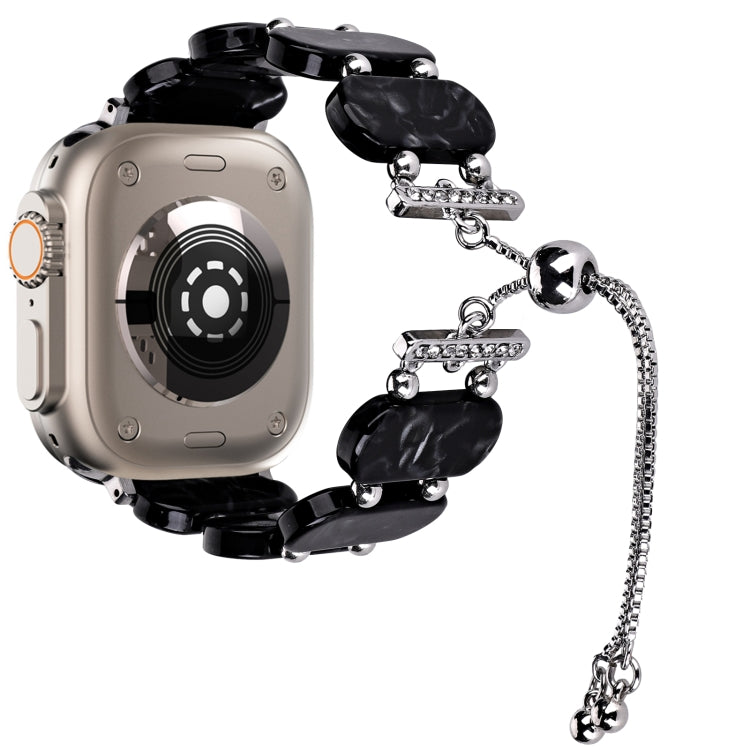Harz-Retractable-Ketten-Uhrenarmband, für Apple Watch Series 9 41mm, für Apple Watch Ultra 49mm